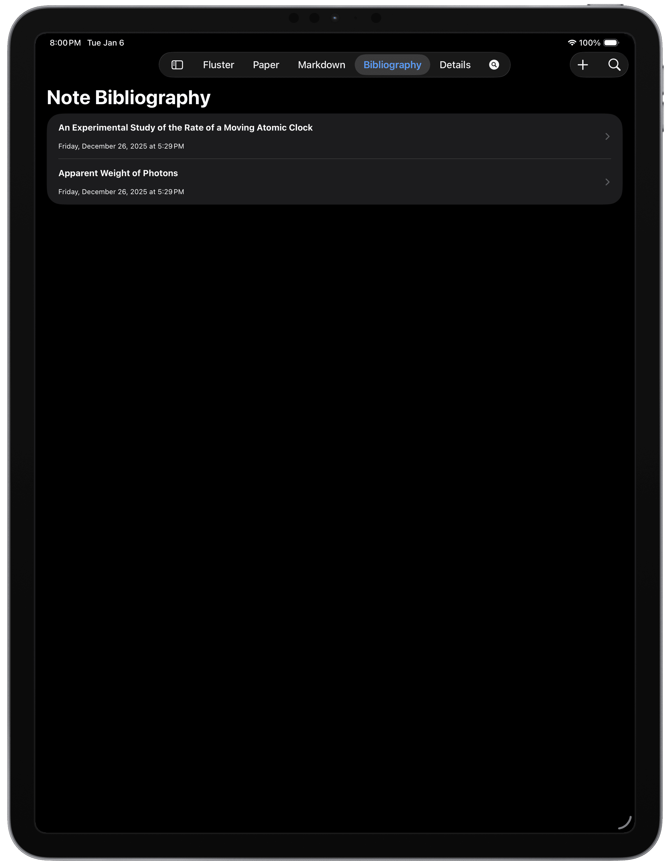 For academics, students and researchers, the application integrates with a bibliography manager to organize your notes how you organize your research.